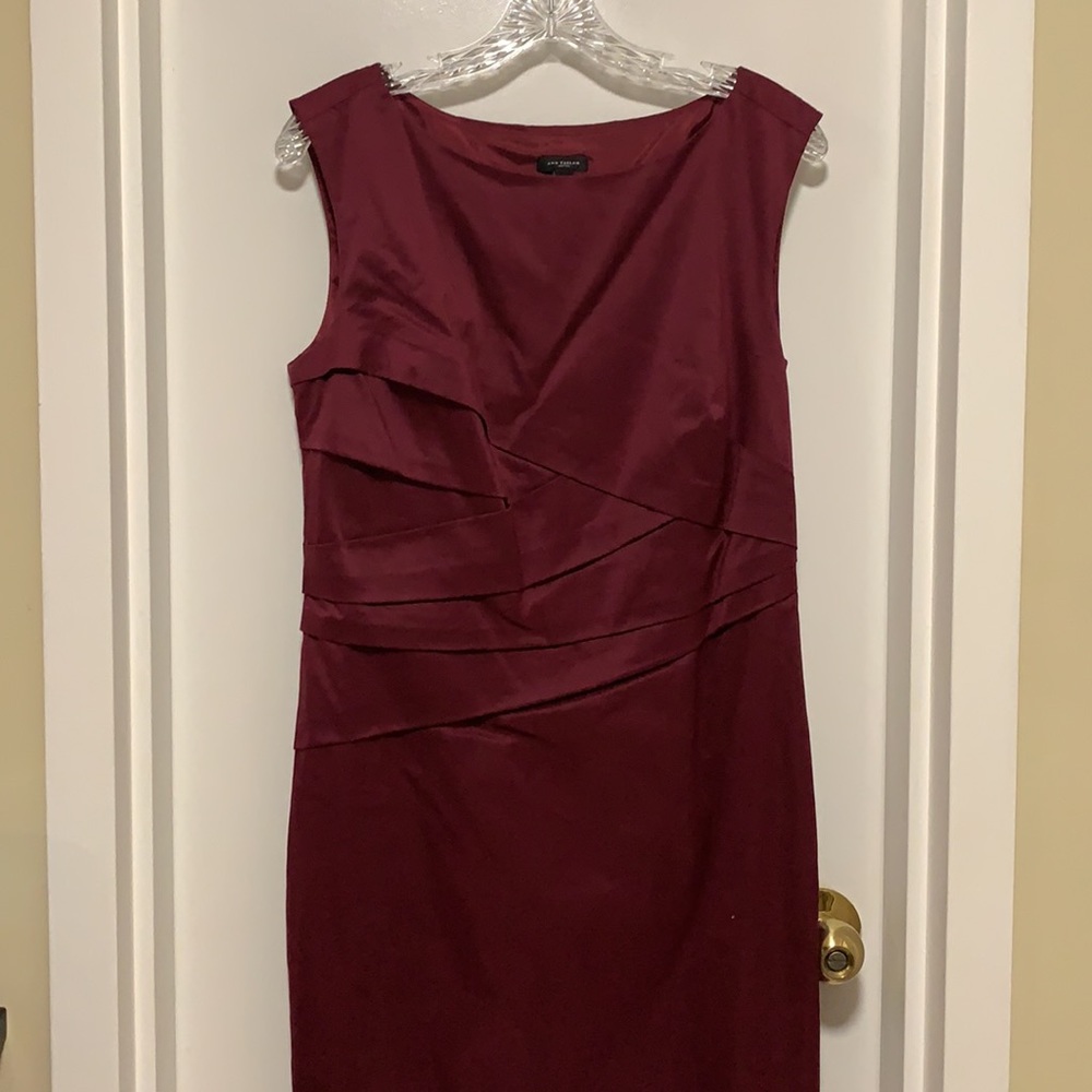Ann taylor burgundy cocktail dress